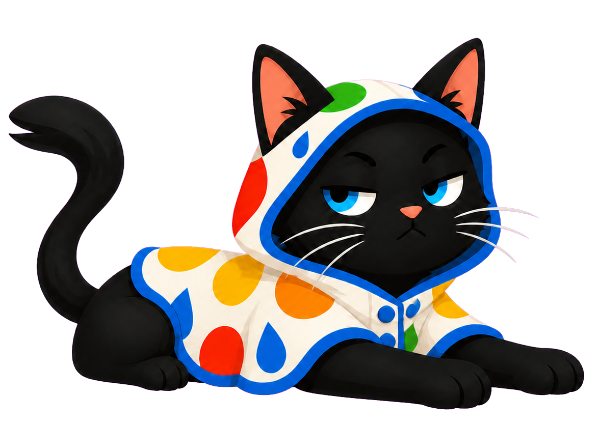 Jonathan, the Ponchos mascot, lying down in his poncho